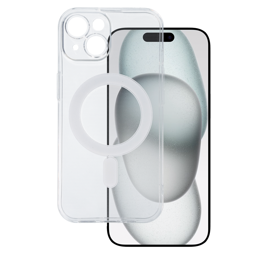 TEL PROTECT MagSilicone Skaidrus Dėklas Iphone 15