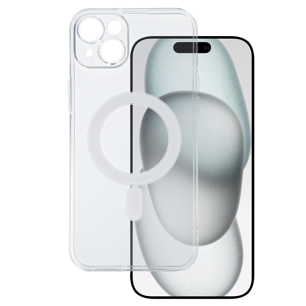 TEL PROTECT MagSilicone Skaidrus Dėklas Iphone 15 Plus