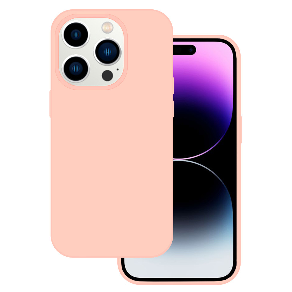 Tel Protect silikoninis Premium dėklas telefonui Iphone 15 Pro šviesiai rožinis
