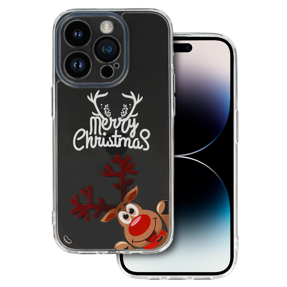 TEL PROTECT Kalėdinis dėklas telefonui Iphone 13 Pro Max Dizainas 1 Skaidrus