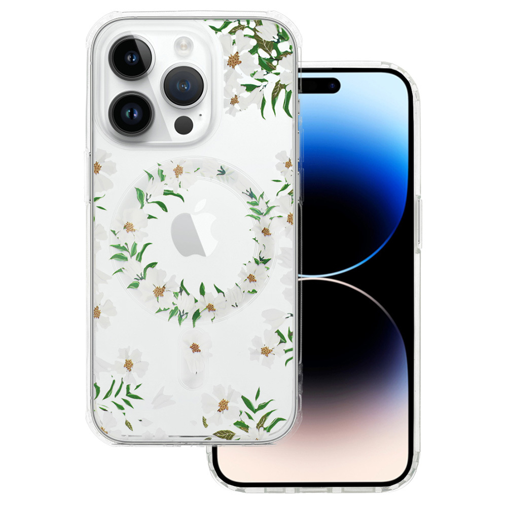 Tel Protect Gėlių Magnetinis dėklas telefonui Iphone 13 dizainas 5