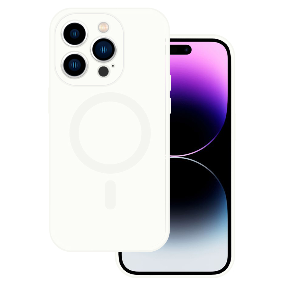 TEL PROTECT MagSilicone Dėklas telefonui Iphone 13 - baltas