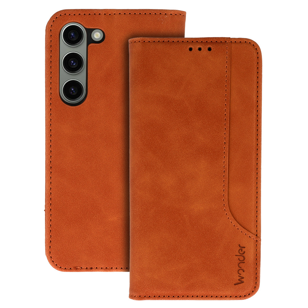 Dėklas telefonui Wonder Prime Samsung Galaxy S23 Plus rudas