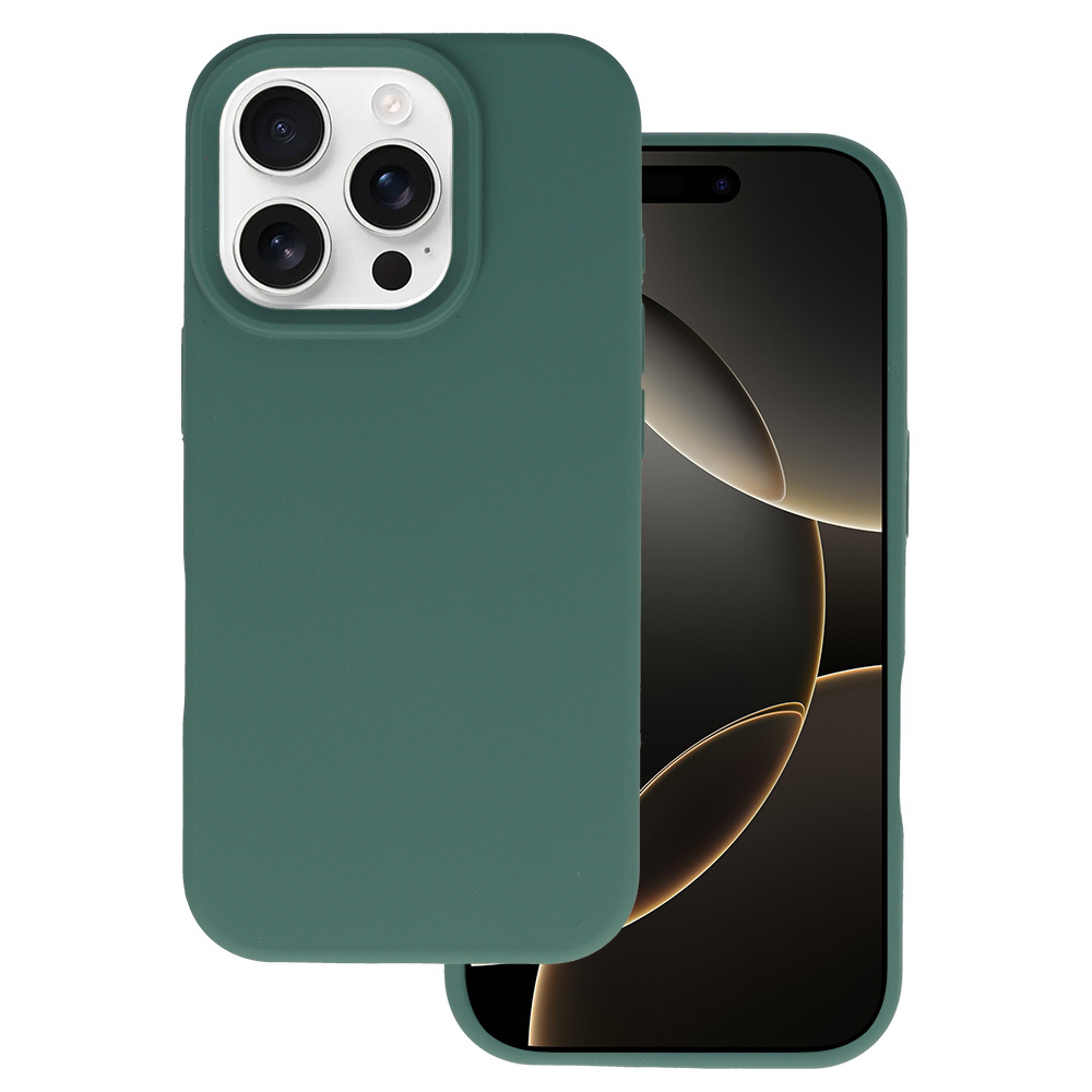 Tel Protect silikoninis dėklas telefonui Iphone 16 Pro tamsiai žalias