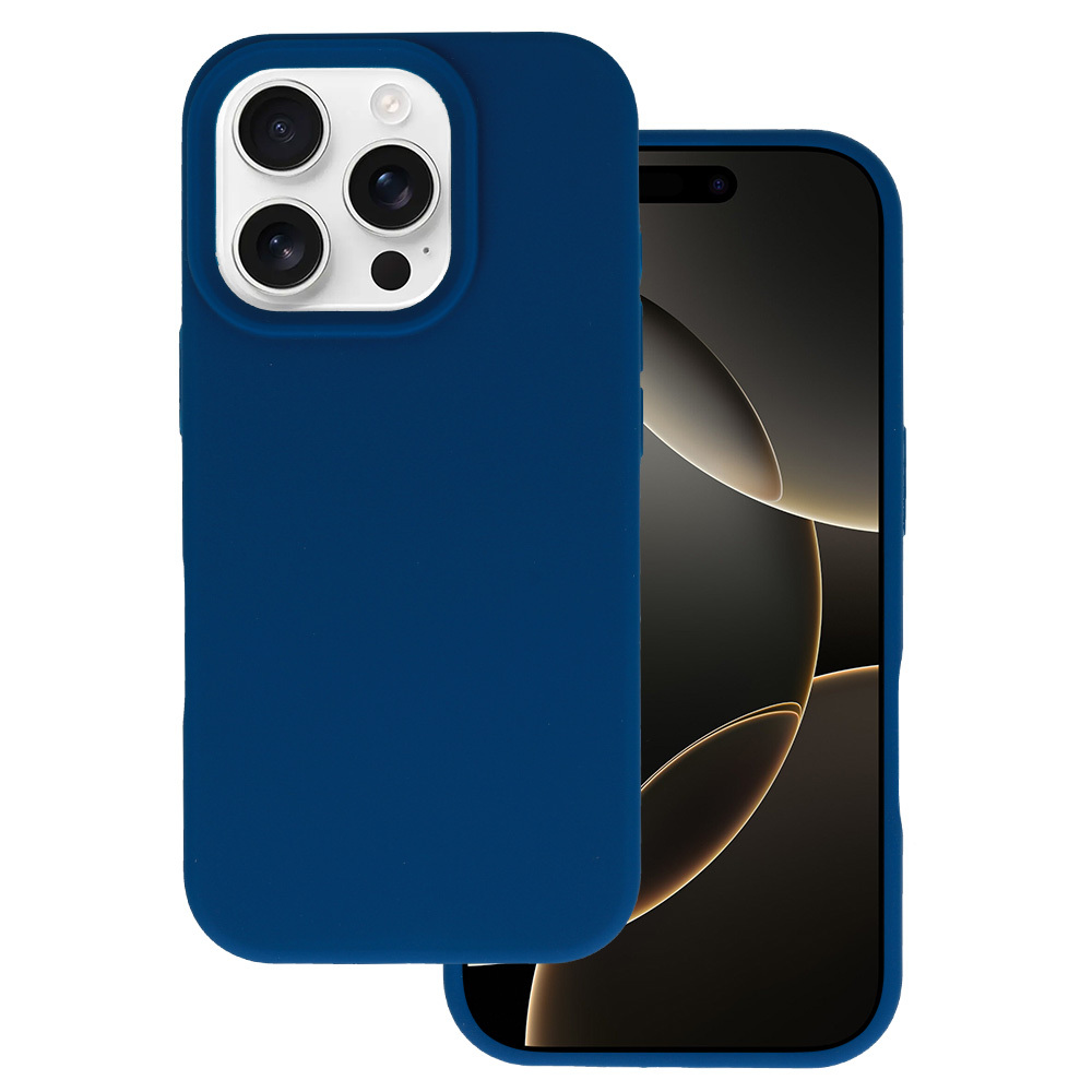 Tel Protect silikoninis dėklas telefonui Iphone 16 Pro Max tamsiai mėlynas