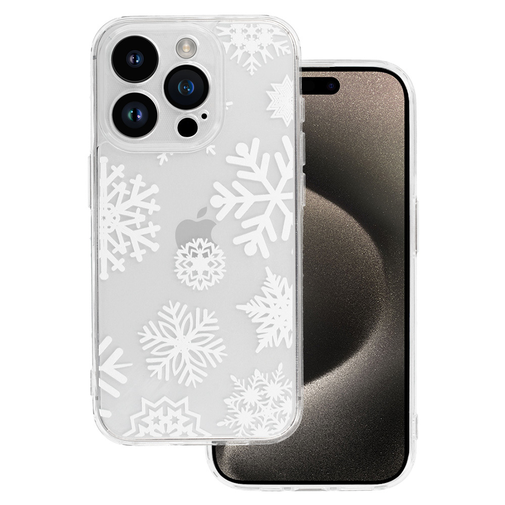 TEL PROTECT Kalėdinis skaidrus dėklas telefonui Iphone 14 Dizainas 4