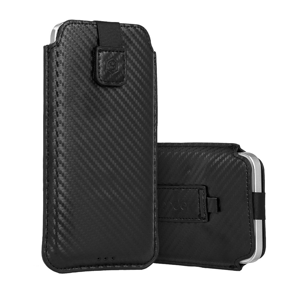 Wonder CARBON dėklas (Dydis L) Iphone 13 Mini/12 Mini/SE 2020/2022/7/8 JUODAS
