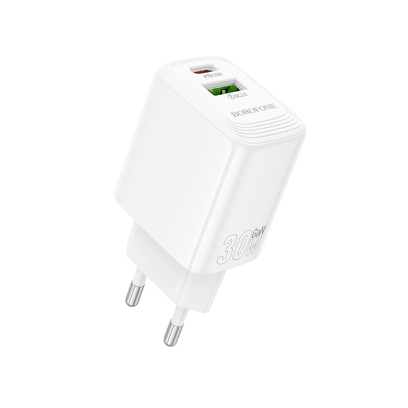 Įkroviklis Borofone BN29 30W USB-C/USB-A baltas