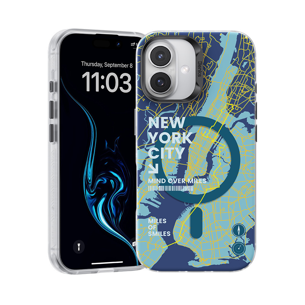 Benks Magnetinė City New York dėklas Iphone 16 Plus