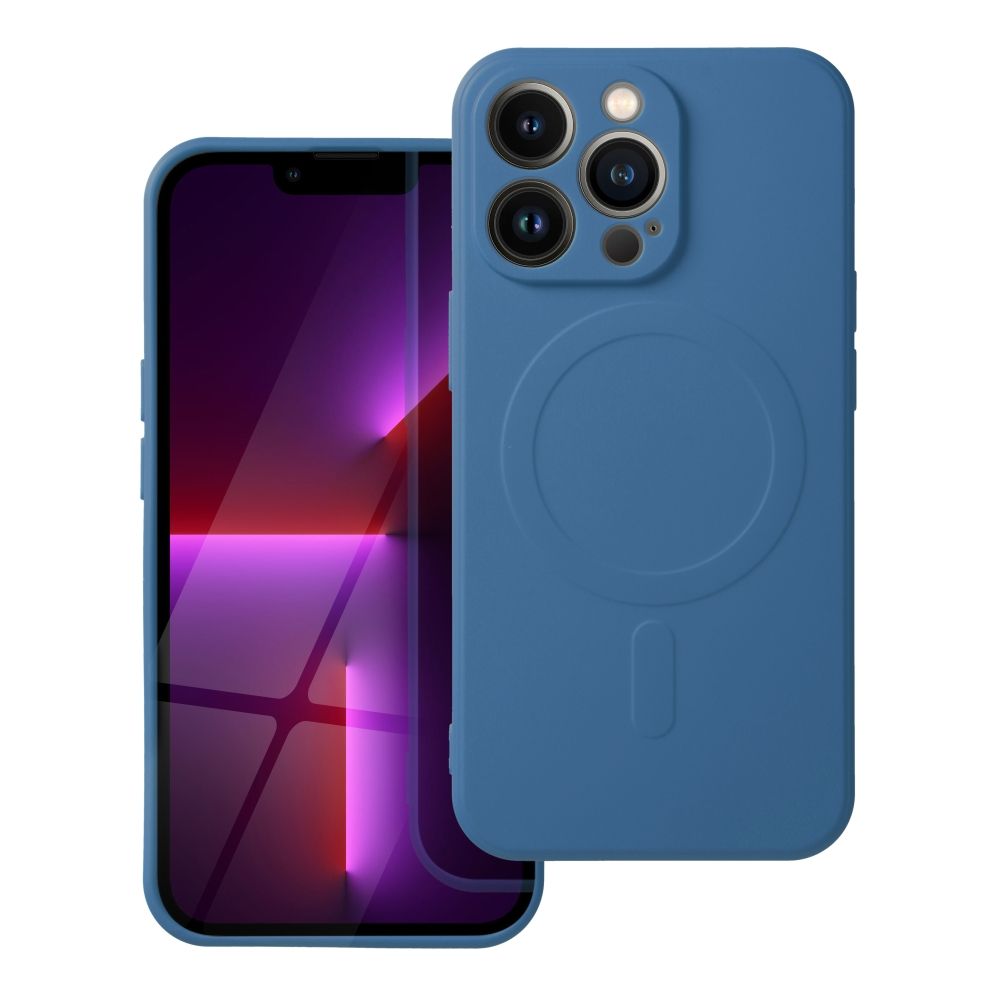 Samsung A27 dėklas Silicone Mag Cover, suderinamas su MagSafe, mėlynas