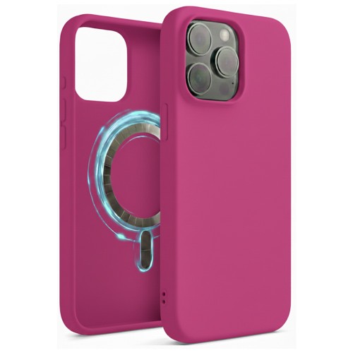 Dėklas "TM MagSafe Silicone" skirtas iPhone 16 / Fuchsia /