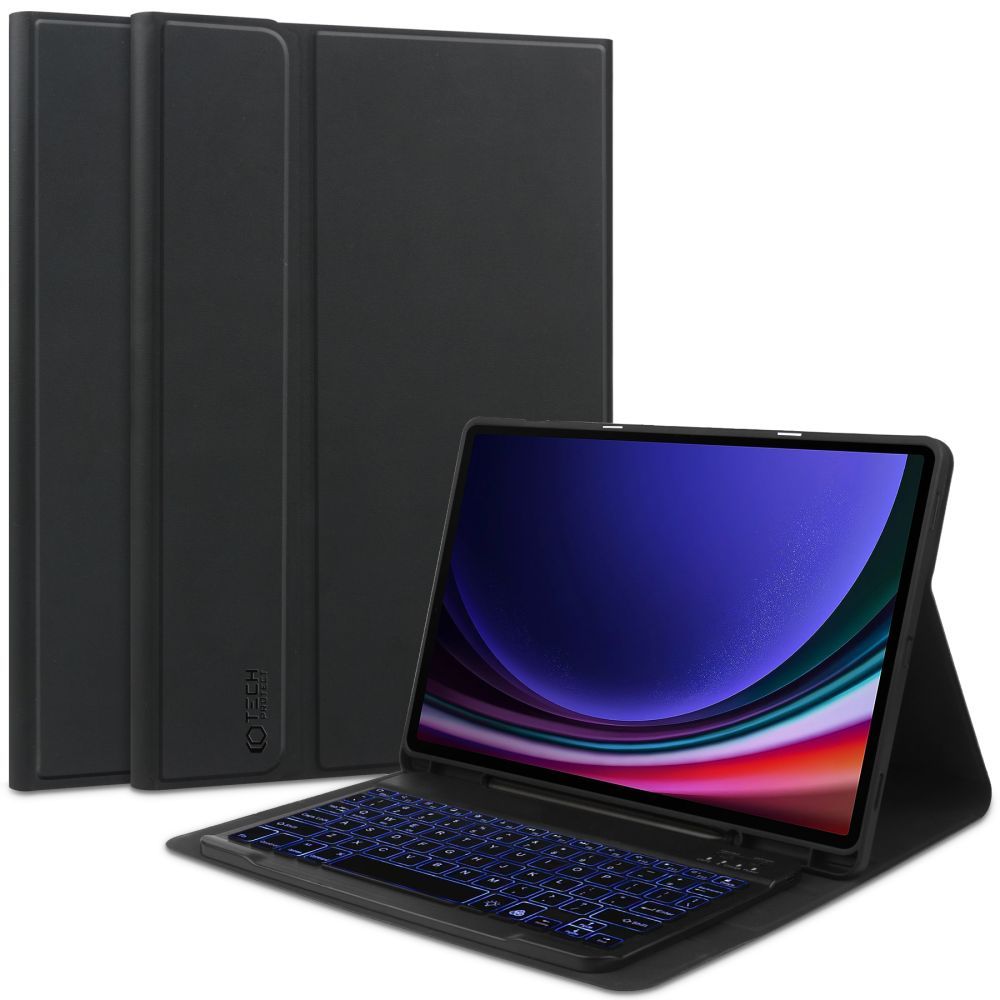 Tech-Protect SC Pen + klaviatūros dėklas su klaviatūra Samsung Galaxy Tab S9 FE+ 12.4" X610 / X616B - juodas