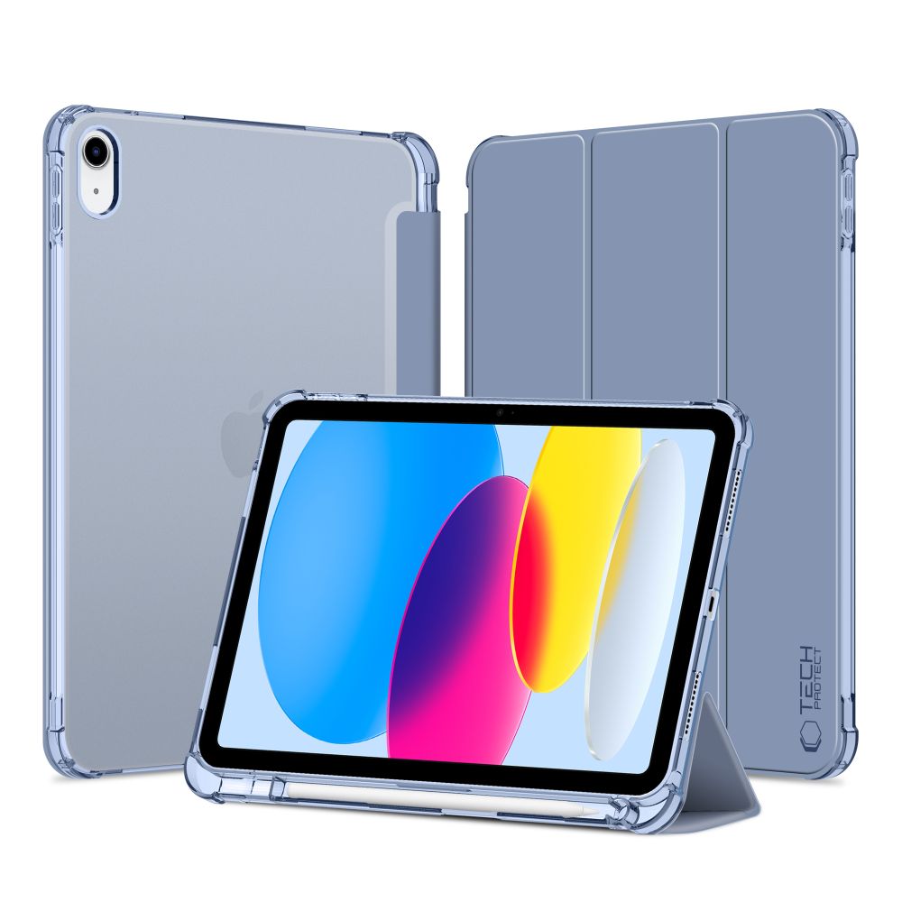 Tech-Protect SC Pen hibridinis dėklas iPad 10 / 2022 - mėlynas - permatomas