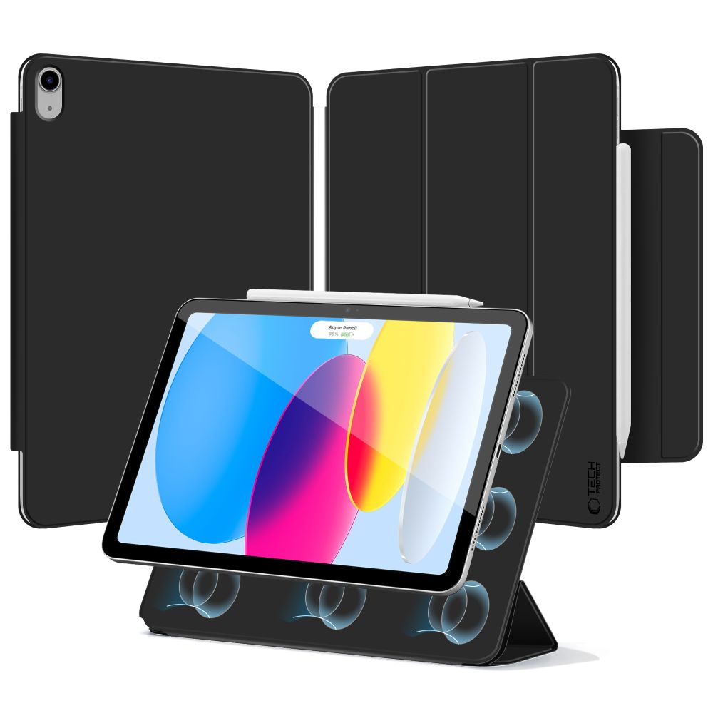 Tech-Protect Smartcase magnetinis dėklas iPad 10.9” 2022 / iPad 11” 2025 planšetiniam kompiuteriui - juodas