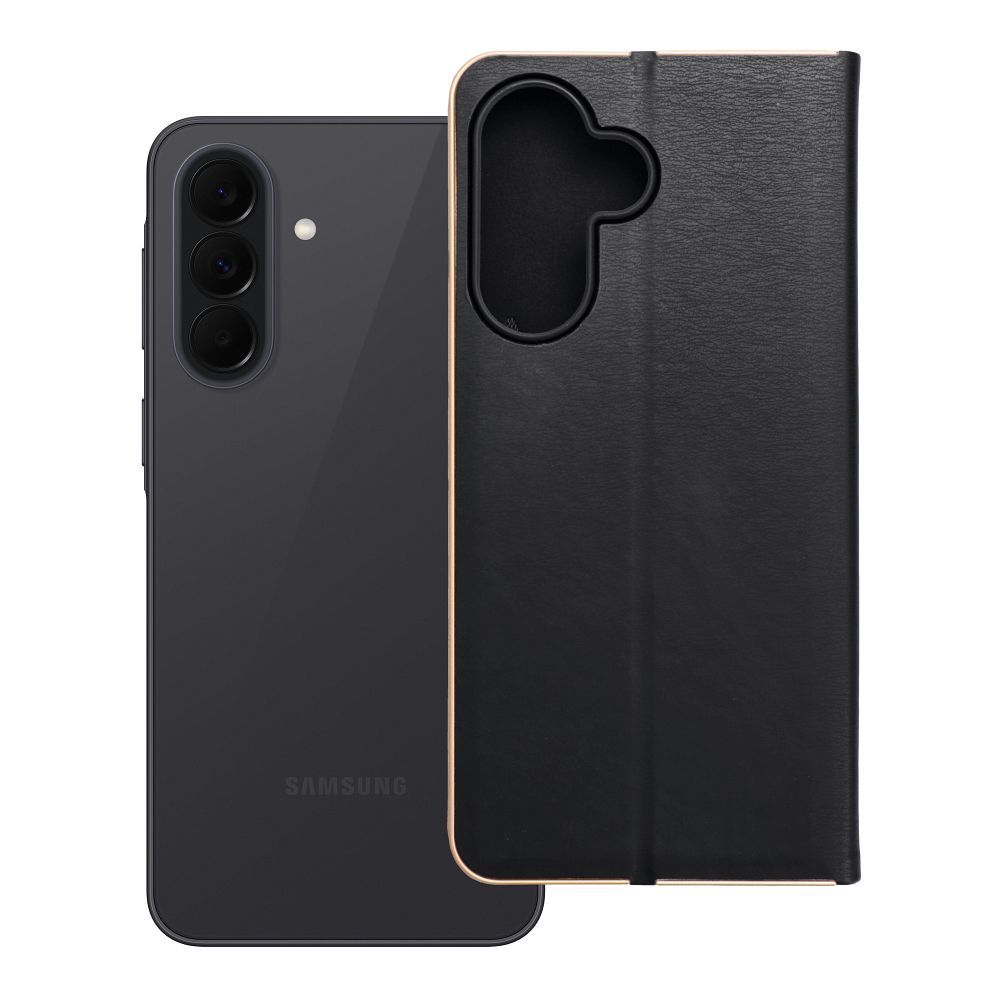 LUNA Book Gold, skirtas SAMSUNG A37 5G, juodas