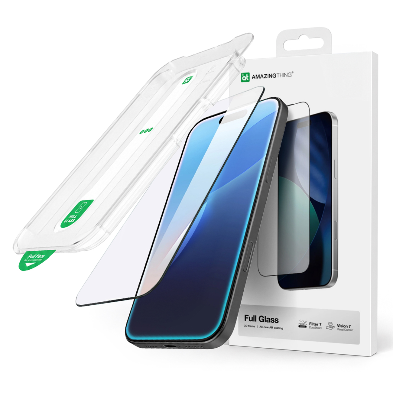 AmazingThing Titan Vision 7 grūdintas stiklas iPhone 17 Pro
