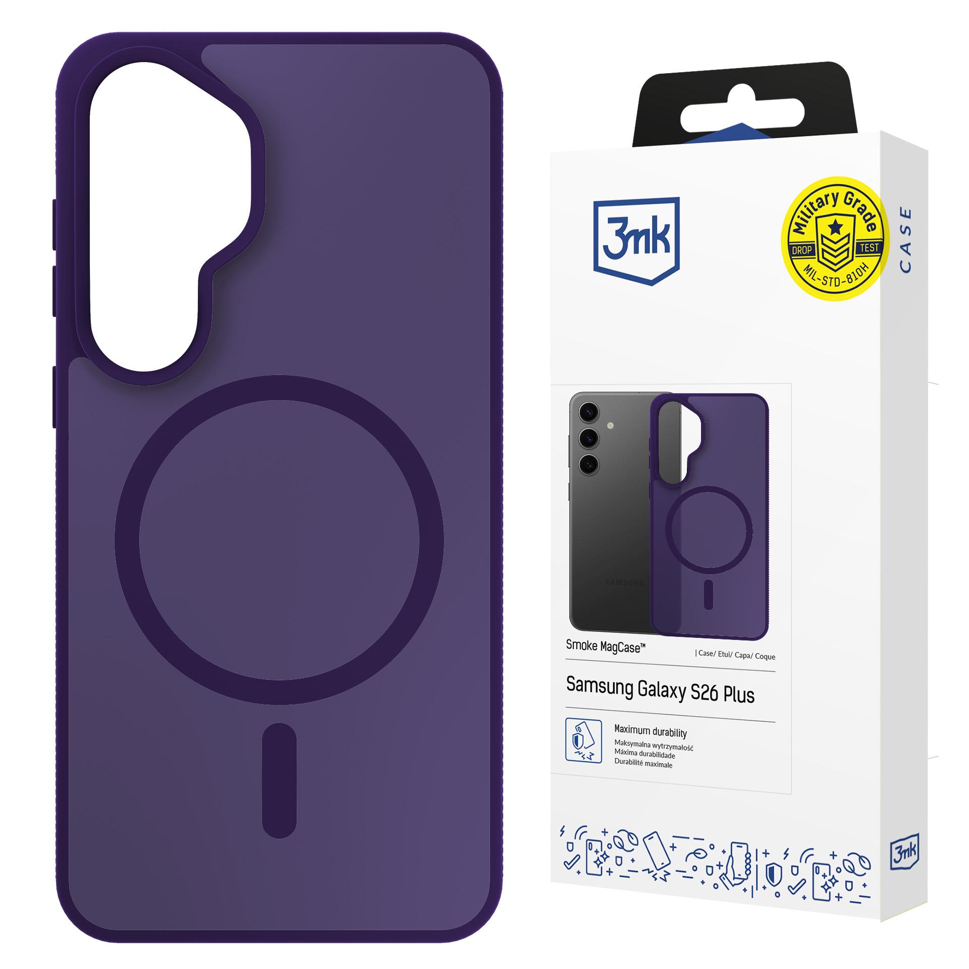 3mk Smoke MagCase dėklas Samsung Galaxy S25 - violetinis