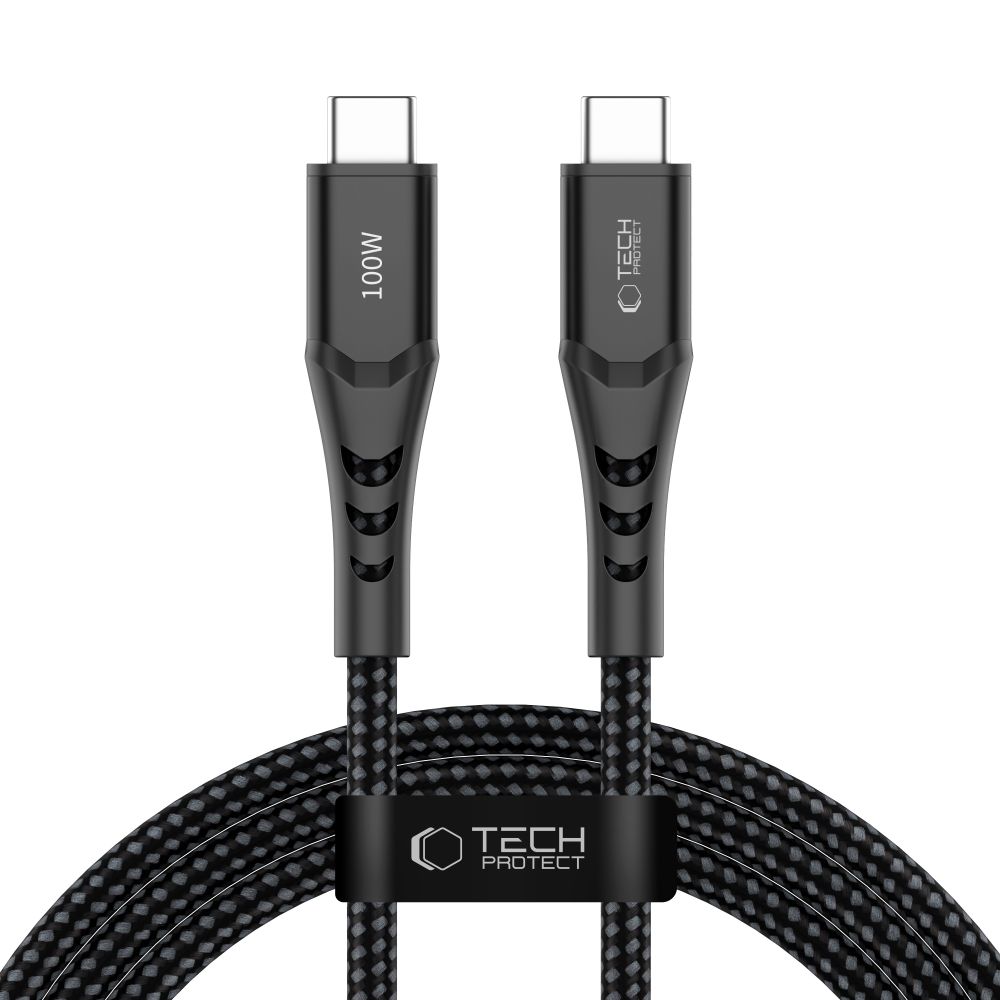 Tech-Protect Ultraboost UB11T USB-C / USB-C PD 100W / QC3.0 Cable 200 cm - Black