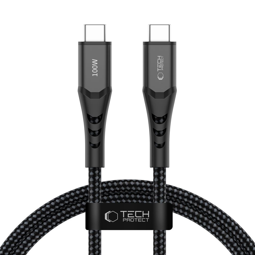 Tech-Protect Ultraboost UB11T USB-C / USB-C PD 100W / QC3.0 Cable 100 cm - Black