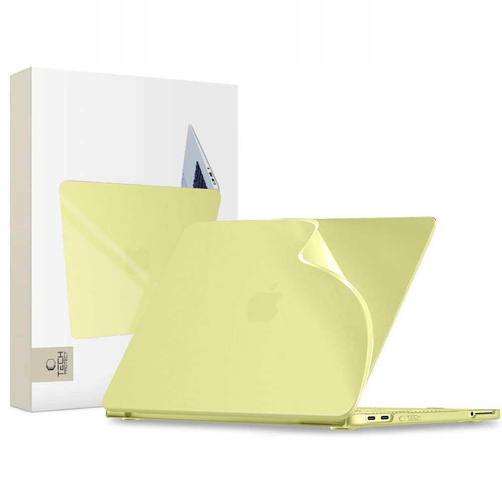 Tech-Protect Softshell dėklas skirtas MacBook Neo 13 2026 - matinė geltona