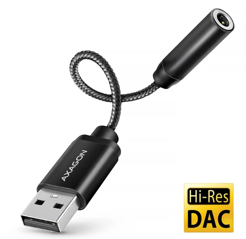 AXAGON ADA-HA adapteris USB-C į garso 3,5mm/DAC 0,1m