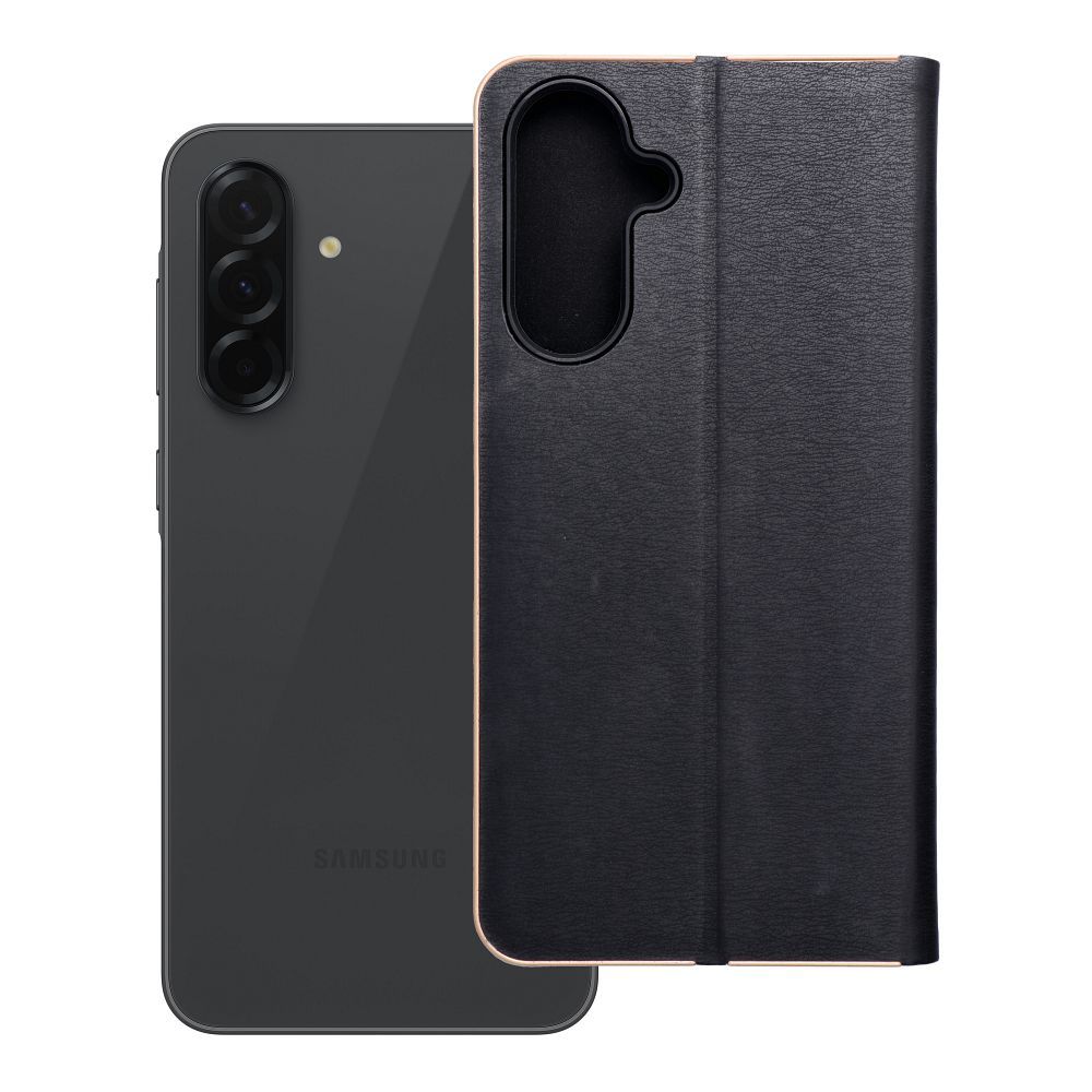 LUNA Book Gold dėklas telefonui SAMSUNG A36 5G juodas