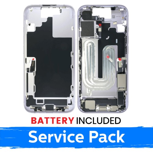 Mid-Frame Housing Apple iPhone 17 Back Housing + Battery / Lavender / (Service Pack)