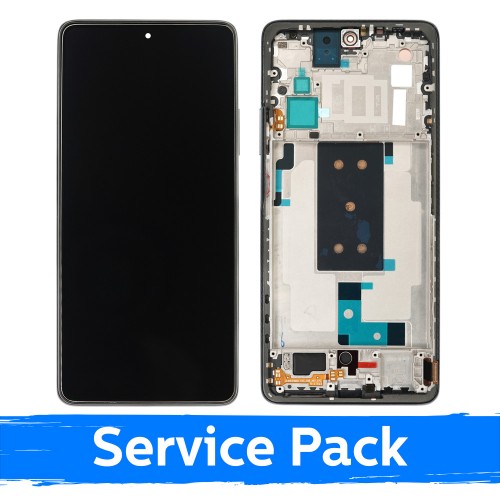 LCD Display Compatible With Xiaomi 11T 5G with Frame / Meteorite Gray / (Service Pack)