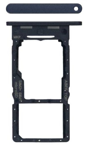 SIM kortelės laikiklis Samsung A256 A25 5G Brave Black originalus (service pack)