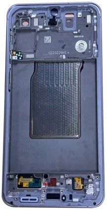 Ekranas Samsung A576 A57 5G su lietimui jautriu stikliuku ir rėmeliu Grey originalus (assembled service pack)