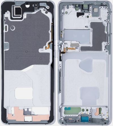 Vidinis korpusas Samsung G998 S21 Ultra Phantom Silver su šoniniais mygtukais originalus (used Grade B)