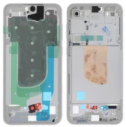Средняя рамка Samsung S711 S23 FE кремовый/мятный/фиолетовый/индиго/мандариновый с боковыми кнопками оригинал (б/у Grade A)