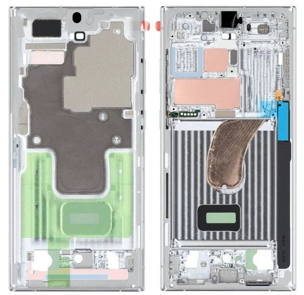 Vidinis korpusas Samsung S918 S23 Ultra Cream originalus (used Grade B)