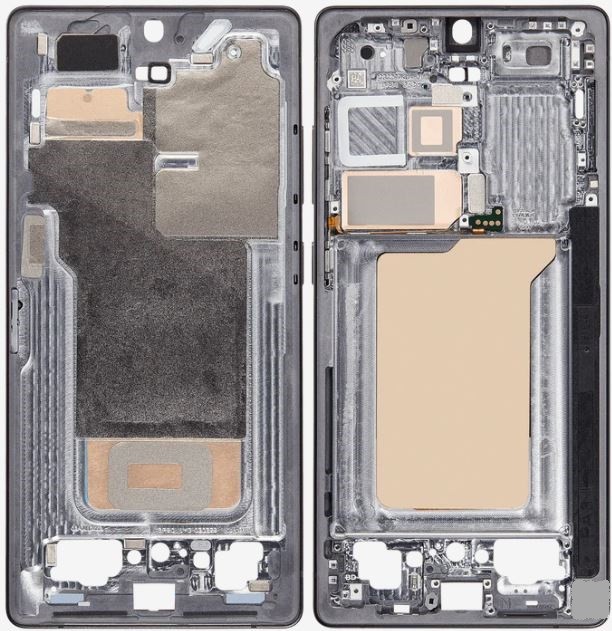 Средняя рамка Samsung S938 S25 Ultra Titanium Jetblack оригинальная (б/у Grade A)