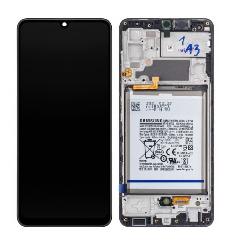 LCD screen Samsung A325 A32 4G 2021 with touch screen and frame Black original (used Grade A)