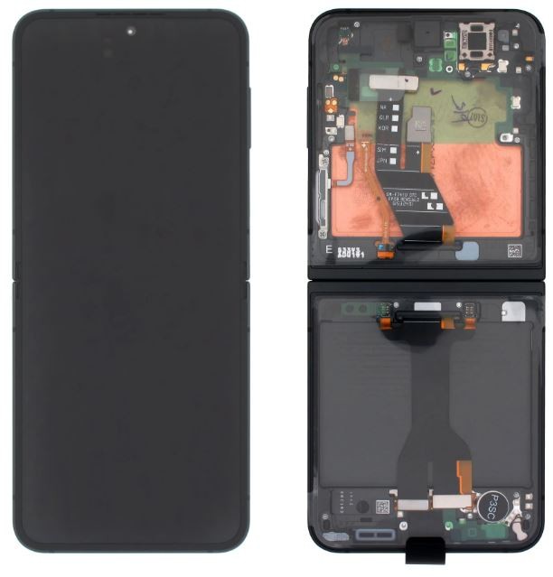 LCD экран Samsung F741 Z Flip6 5G с сенсорным стеклом внутренний (Inner) Black оригинальный (service pack)