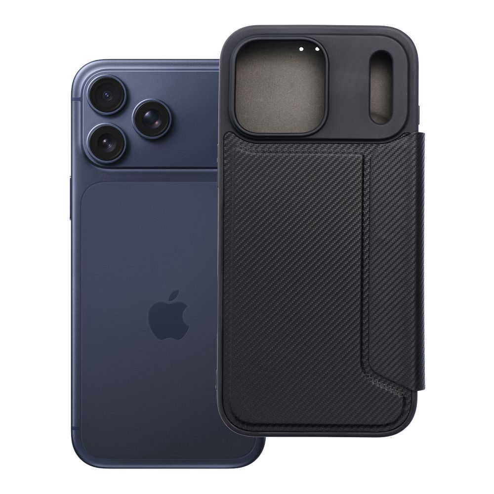 Dėklas telefonui Razor Book skirtas iPhone 17 Pro Max - juodas