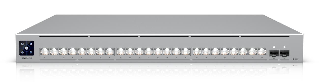 Ubiquiti valdomas komutatorius L2/L3 1U 24x RJ-45 10G Ethernet 8x 2,5G 16x 10G 2x SFP28 rackmount