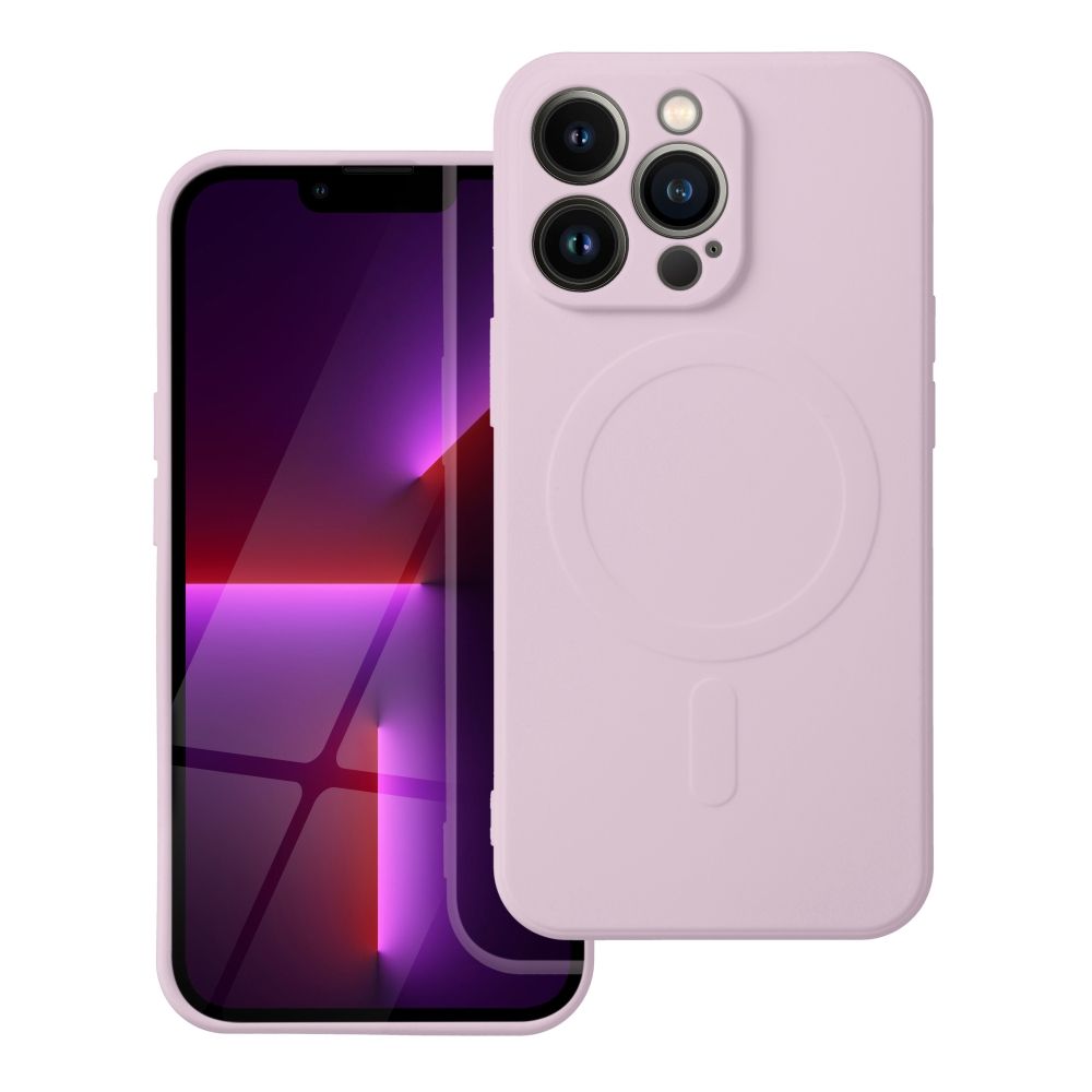 Samsung A27 dėklas Silicone Mag Cover, suderinamas su MagSafe, rožinis