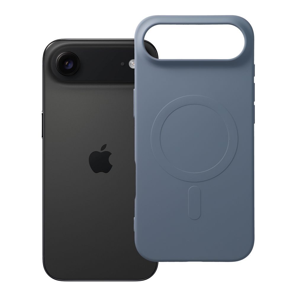 SILICONE MAG DĖKLAS (didelė skylė) suderinamas su MagSafe IPHONE 17 Air šviesiai mėlyna