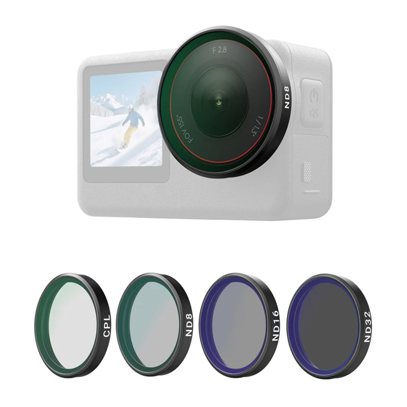 Telesin CPL/ND8/ND16/ND32 filtrų rinkinys DJI Osmo Action 6 (4 vnt.)