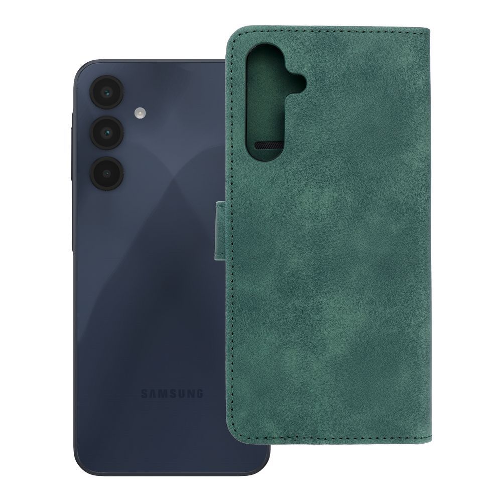 TENDER knygos dėklas telefonui SAMSUNG A16 5G žalias