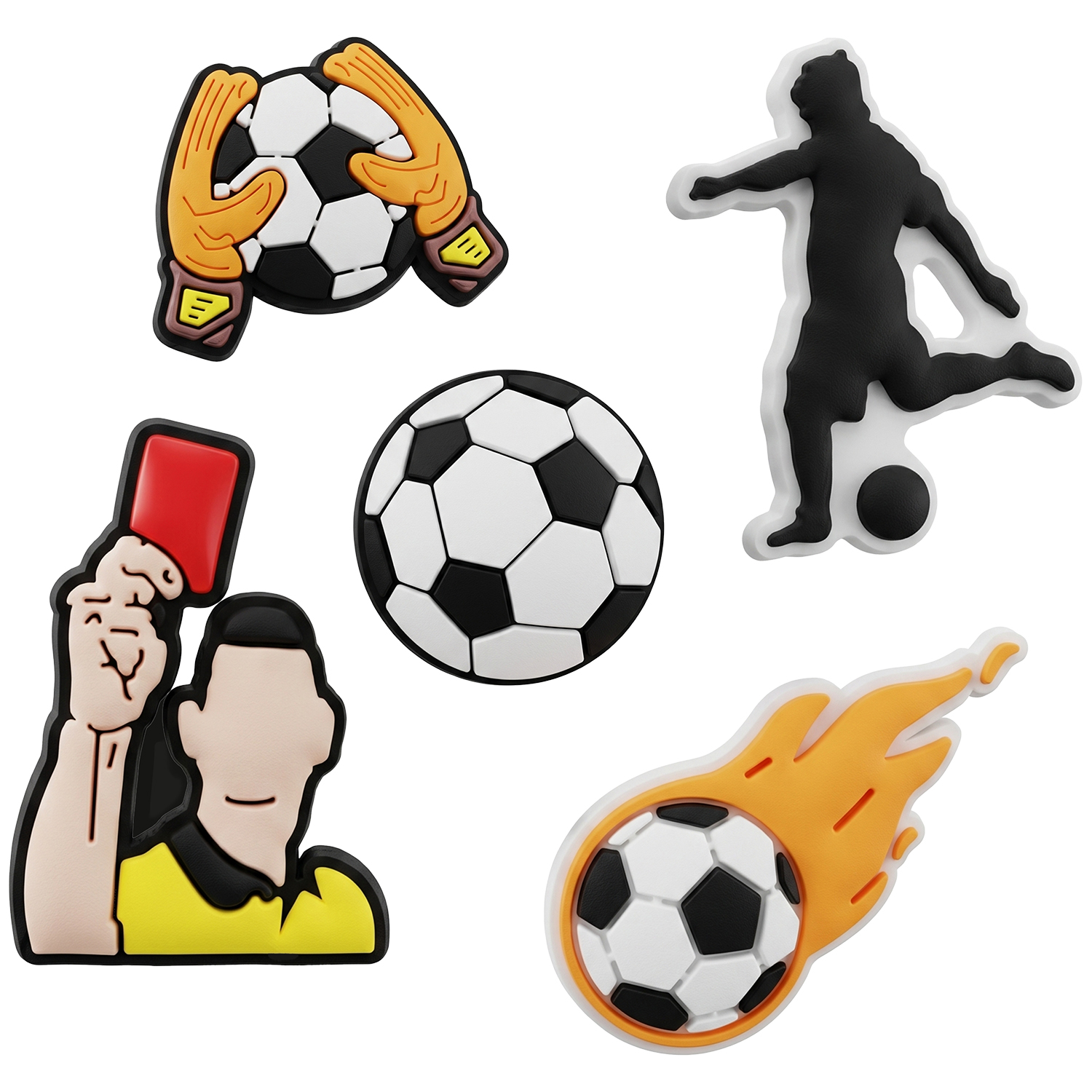 3D lipdukas Football 5 vnt. rinkinys