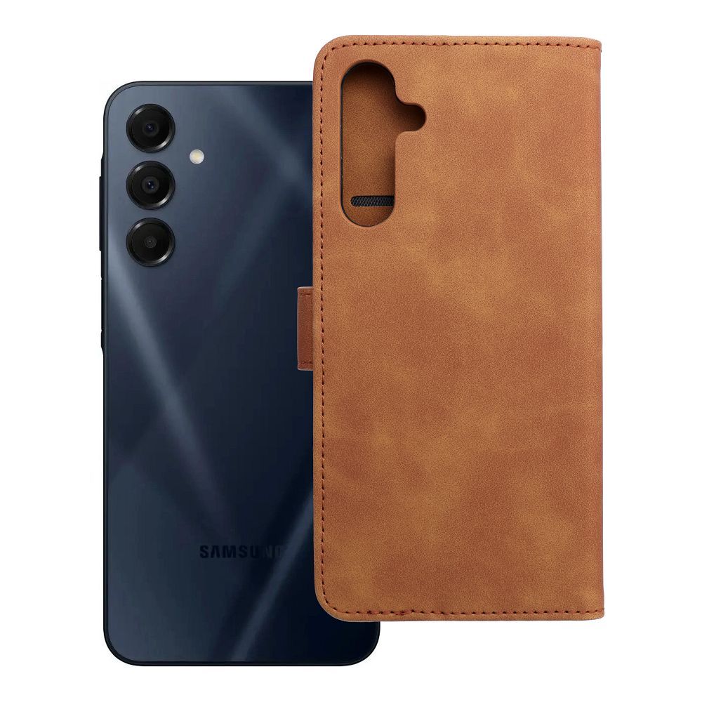 TENDER knygos dėklas telefonui SAMSUNG A16 5G rudas