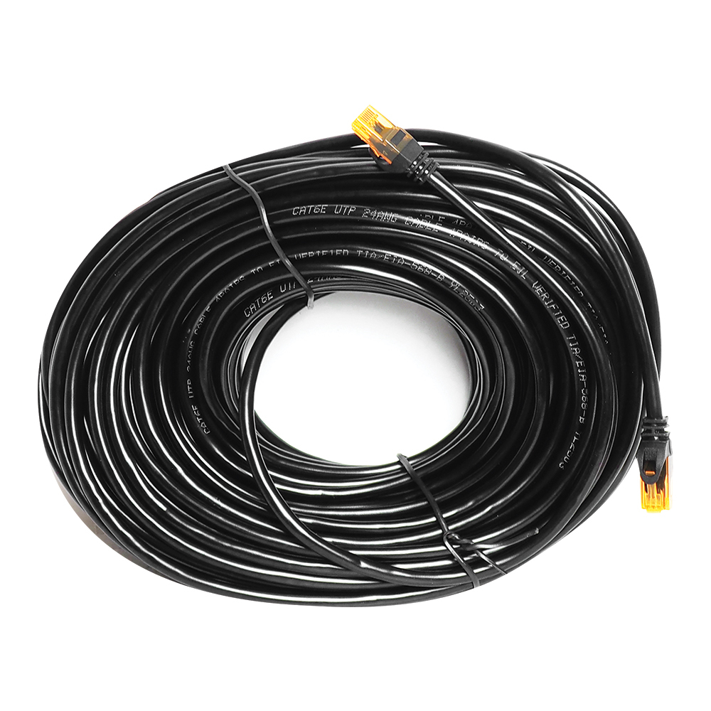 CAT6e UTP tinklo patchcord laidas 8P8C juodas 25m