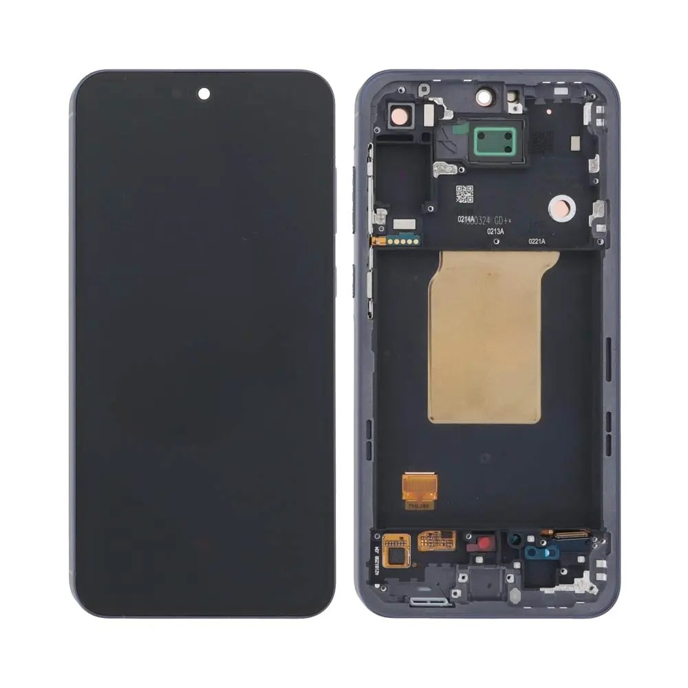 LCD ekranas Samsung A556 A55 5G su jutikliniu ekranu ir rėmeliu Awesome Navy (surinktas aptarnavimo paketas)