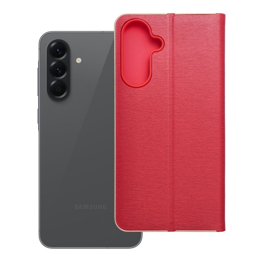 LUNA Dėklas telefonui auksinis SAMSUNG A56 5G raudonas