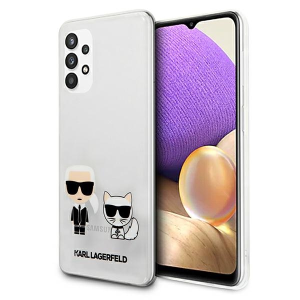 Karl Lagerfeld KLHCA32CKTR A326 A32 5G dėklas skaidrus Karl & Choupette