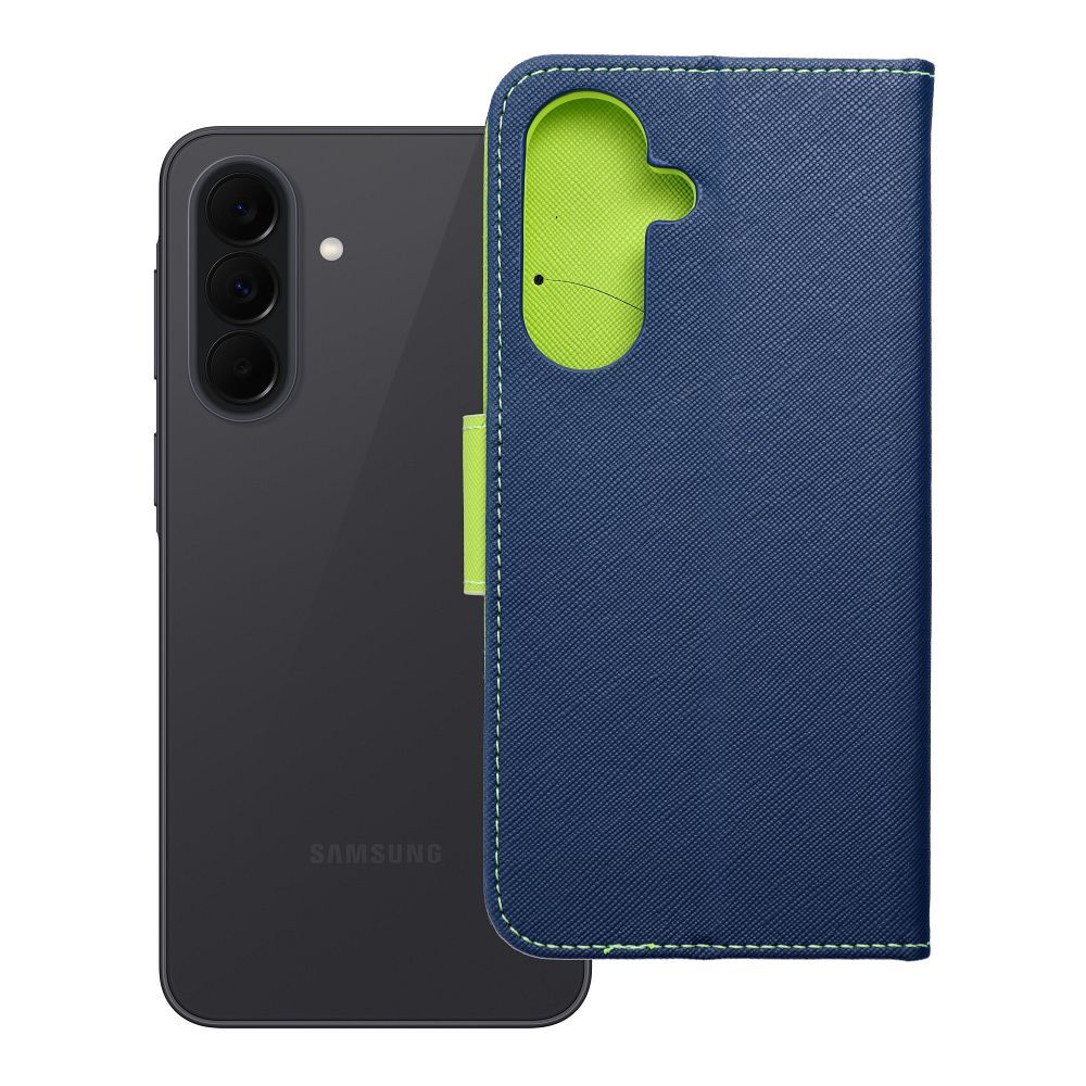 FANCY knygų dėklas SAMSUNG A37 navy / lime