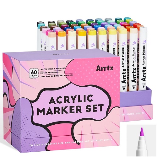 Акриловые маркеры ARRTX, 60 цветов, цвета аниме